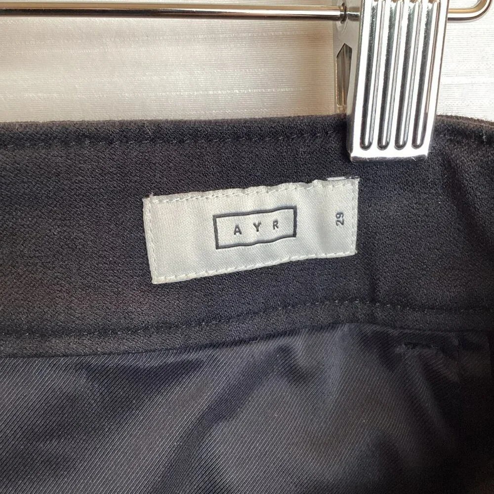 AYR All Year Round Womens 29 Stretch Pants Cotton Blend Black - Picture 7 of 8